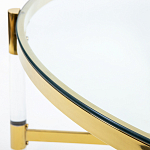 Кофейный столик со столешницей из стекла Crossy варинант исполнения - 5 | Loft Concept в Краснодаре