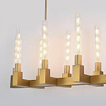 Люстра CANELLE Linear Chandelier 12 Modern Brass варинант исполнения - 1 | Loft Concept в Краснодаре