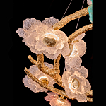 Люстра круглая на золотом каркасе с цветочным декором Miscellaneous herbs варинант исполнения - 5 | Loft Concept в Краснодаре