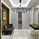 Люстра круглая с 9-ю цилиндрическими плафонами на магнитном креплении Bronze Concert варинант исполнения - 6 | Loft Concept в Краснодаре