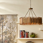 Люстра с абажуром из ротанга Wicker Furniture варинант исполнения - 4 | Loft Concept в Краснодаре