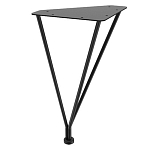 Стол журнальный c коричневой круглой столешницей на трех металлических ножках Charm Coffee Table варинант исполнения - 5 | Loft Concept в Краснодаре