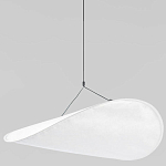 Подвесной светильник с белым тканевым плафоном в форме облака Crystal Cloud Junction варинант исполнения - 1 | Loft Concept в Краснодаре