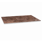 Стол обеденный с коричневой прямоугольной столешницей из керамики на четырех пластиковых ножках Brown Ceramics варинант исполнения - 3 | Loft Concept в Краснодаре