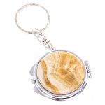 Зеркало брелок карманное двухстороннее из натурального камня Оникс Silver Stone Mirrors варинант исполнения - 4 | Loft Concept в Краснодаре