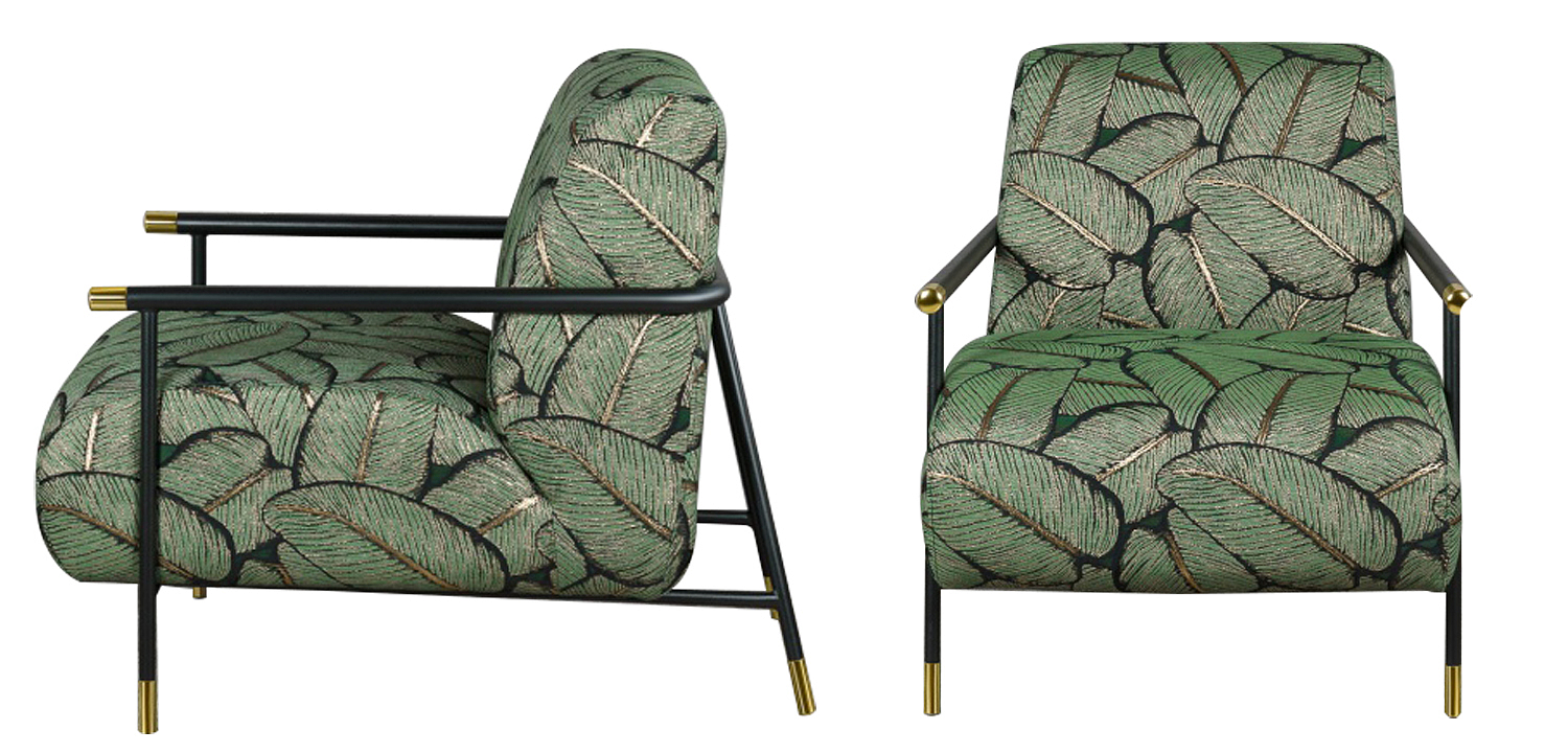 Кресло с Цветным принтом Листья Foliage Armchair Green Кресло с Цветным принтом Листья Foliage Armchair Green - Loft-Concept в Краснодаре