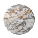 Столик журнальный с круглой мраморной столешницей на трех опорах Marble Stone Drawing варинант исполнения - 2 | Loft Concept в Краснодаре