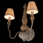 Бра с двумя конусовидными тканевыми абажурами Neighborhood варинант исполнения - 4 | Loft Concept в Краснодаре