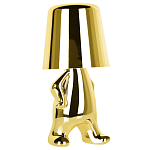 Настольная лампа фигурная золотого цвета с гладким абажуром Высота 19 см Sophia варинант исполнения - 2 | Loft Concept в Краснодаре