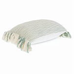 Чехол на подушку мятного цвета с бахромой и объемным узором Ethnic mix варинант исполнения - 1 | Loft Concept в Краснодаре