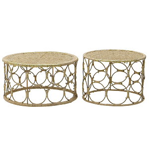 Комплект кофейных столиков Jute Metal Coffee Tables