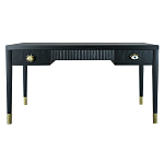 Письменный стол Elsa Dreams Black Шпон дерево с двумя ящиками варинант исполнения - 5 | Loft Concept в Краснодаре