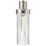 Подвесной светильник с стеклянным ребристым цилиндрическим плафоном Steps варинант исполнения - 3 | Loft Concept в Краснодаре