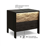 Тумба 2 ящика с подсветкой на рельефном фасаде Warm Industrial варинант исполнения - 10 | Loft Concept в Краснодаре