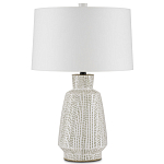 Настольная лампа с корпусом в форме вазы и белым абажуром Lots of Strokes варинант исполнения - 3 | Loft Concept в Краснодаре