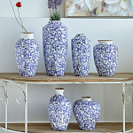 Ваза с синим цветочным узором Blue & White Ornament  варинант исполнения - 3 | Loft Concept в Краснодаре