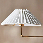 Люстра линейная с 2-мя белыми плиссированными тканевыми абажурами Combination варинант исполнения - 3 | Loft Concept в Краснодаре