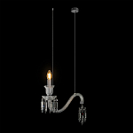 Подвесной светильник стеклянный в виде канделябра Curved Glass Chandelier варинант исполнения - 2 | Loft Concept в Краснодаре