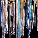Люстра на подвесе с каркасом из металла и цветными подвесками из стекла Droplet Chandelier варинант исполнения - 2 | Loft Concept в Краснодаре