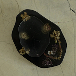 Подставка из эпоксидной смолы с цветами черная Epoxy Resin Flowers Black варинант исполнения - 2 | Loft Concept в Краснодаре