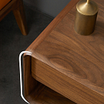 Прикроватная деревянная тумба с ящиком и нишей для хранения Moon Walnut Furniture варинант исполнения - 3 | Loft Concept в Краснодаре