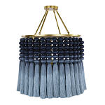 Люстра синяя плетеная с кисточками Boho Tassel Chandelier варинант исполнения - 2 | Loft Concept в Краснодаре