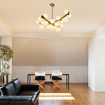 Люстра подвесная фигурная с белыми лампами в форме шара Felicitat варинант исполнения - 1 | Loft Concept в Краснодаре