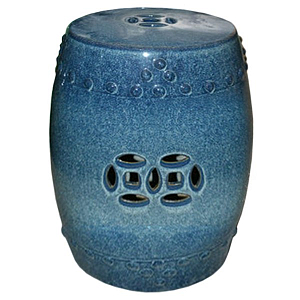 Китайский табурет ceramic garden stool blue AMBRE 