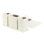 Настольный письменный набор из мрамора и креноида с гербом России Marble Accessory варинант исполнения - 3 | Loft Concept в Краснодаре