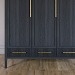 Большой Шкаф Primo Черный дуб с 3 дверьми и 3 выдвижными ящиками варинант исполнения - 2 | Loft Concept в Краснодаре