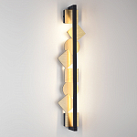 Бра вертикальное черного цвета с золотыми кругами и квадратами Gravyura варинант исполнения - 4 | Loft Concept в Краснодаре