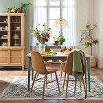 Деревянный обеденный стол Wavy Wooden Dining Table Green варинант исполнения - 6 | Loft Concept в Краснодаре