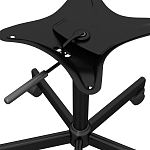 Стул с мягкой черной обивкой из велюра и подъемно-поворотным механизмом на колесиках Harper Black варинант исполнения - 5 | Loft Concept в Краснодаре