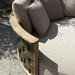 Дизайнерский уличный диван из массива дерева с плетеной спинкой PALINFRASCA Sofa варинант исполнения - 14 | Loft Concept в Краснодаре