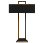 Настольная лампа прямоугольная с черным абажуром Strictness of Forms варинант исполнения - 2 | Loft Concept в Краснодаре