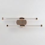 Бра с круглым основанием золотого цвета и двумя вертикальными плафонами Hex Scaffold варинант исполнения - 3 | Loft Concept в Краснодаре