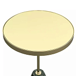 Кофейный столик с круглой зеркальной столешницей и мраморным основанием Stable Base варинант исполнения - 2 | Loft Concept в Краснодаре