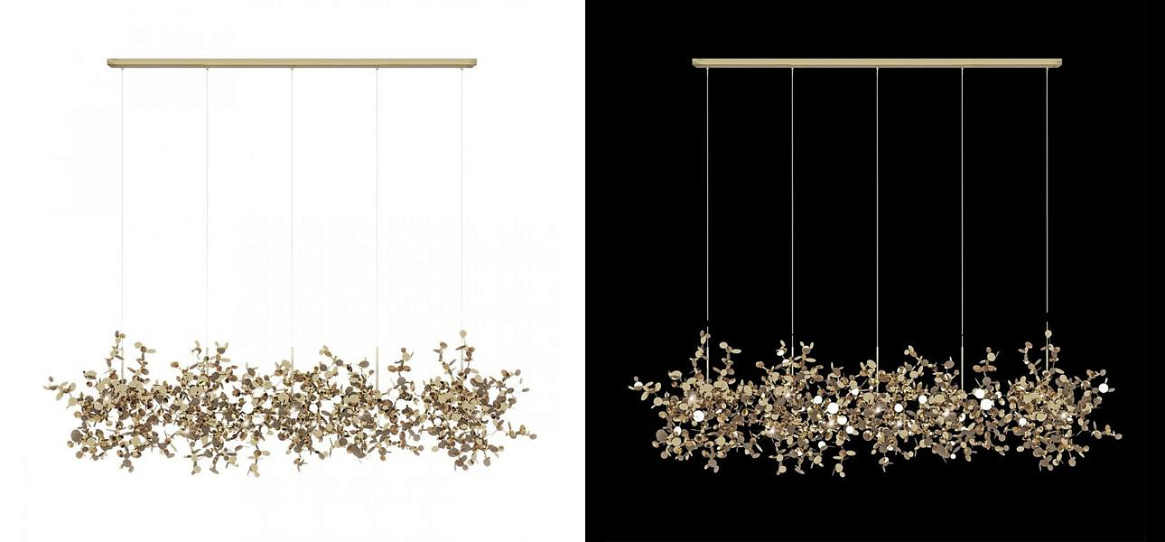 Люстра Terzani Argent Suspension Linear Gold длина 150 см Люстра Terzani Argent Suspension Linear Gold длина 150 см - Loft-Concept в Краснодаре