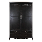 Шкаф черный с 4-мя ящиками и 2-мя дверцами в стиле Прованс Vintage варинант исполнения - 1 | Loft Concept в Краснодаре
