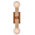 Бра цилиндрической формы с 2-мя плафонами белого цвета Marble Glow варинант исполнения - 1 | Loft Concept в Краснодаре