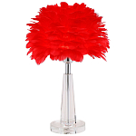 Настольная лампа с перьями Plumage Red Table Lamp варинант исполнения - 1 | Loft Concept в Краснодаре