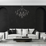 Люстра с тонким металлическим каркасом цвета хром Quasar варинант исполнения - 5 | Loft Concept в Краснодаре