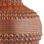 Настольная лампа темно-коричневая с тканевым абажуром в форме конуса Сhieftain варинант исполнения - 1 | Loft Concept в Краснодаре