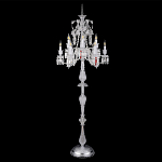 Торшер с 12-ю белыми текстильными абажурами и хрустальными подвесками Lustre Reverie варинант исполнения - 3 | Loft Concept в Краснодаре