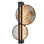 Бра из двух каменных дисков в металлической раме Constellation варинант исполнения - 1 | Loft Concept в Краснодаре