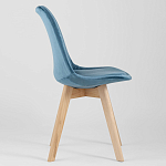 Стул с мягким велюровым сиденьем Arvika Blue варинант исполнения - 2 | Loft Concept в Краснодаре