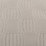 Подушка из хлопка рельефной вязки серого цвета Eden Line варинант исполнения - 3 | Loft Concept в Краснодаре