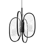 Люстра с гравировкой на акриловых плафонах Gravyura Black D 33 см варинант исполнения - 1 | Loft Concept в Краснодаре