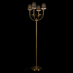 Торшер с металлическим основанием бронзового цвета с черными конусовидными абажурами Dignity варинант исполнения - 2 | Loft Concept в Краснодаре