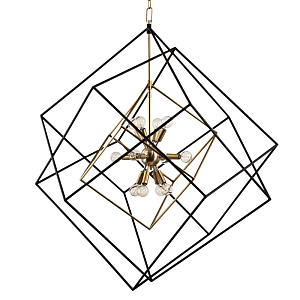 Люстра CUBIST Pendant Black and Gold 9 lamp